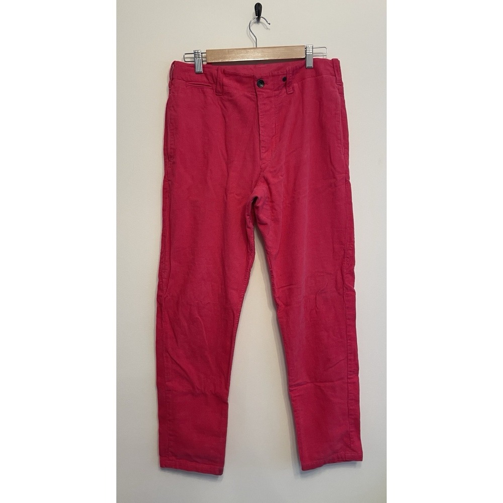 Rag & Bone Corduroy Chino Pants Men Size 30 Pink Cotton Straight Leg Preppy